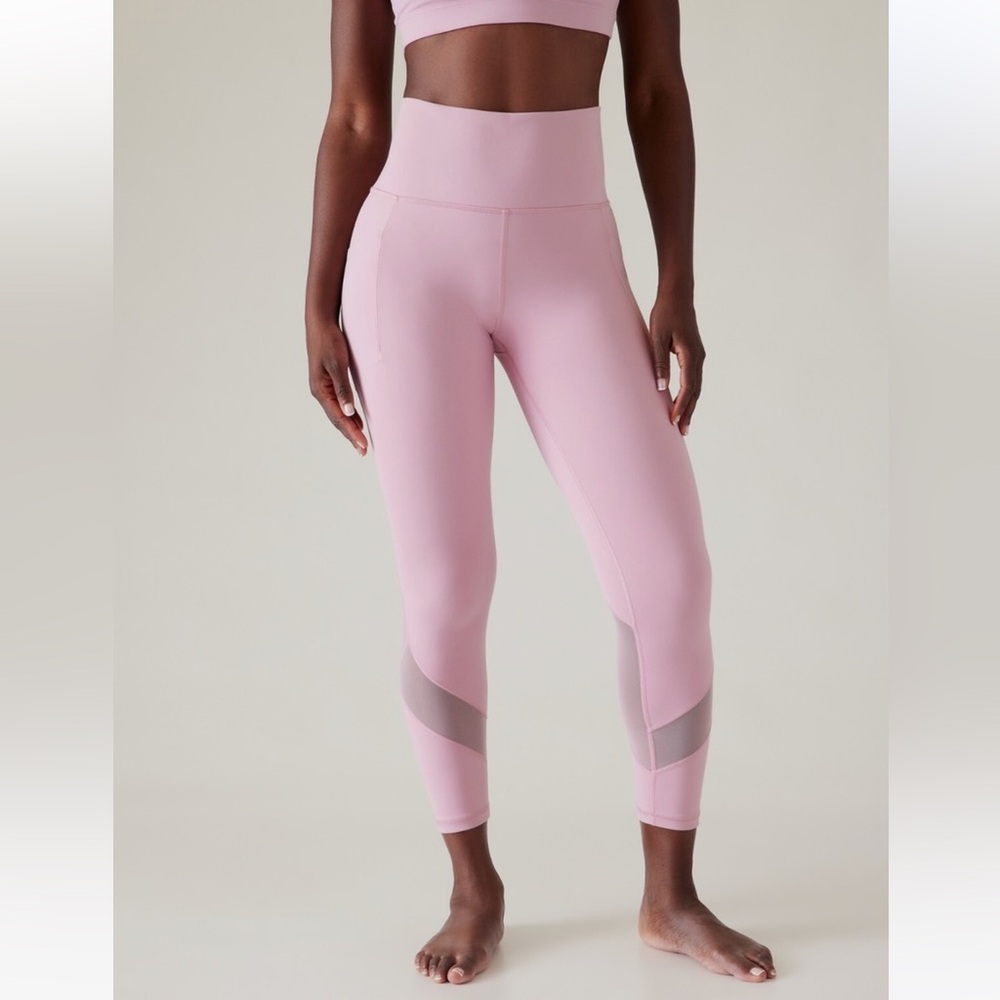 Athleta Light Pink High-Waisted Leggings